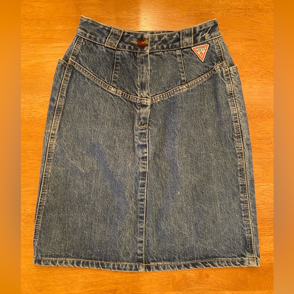 George’s Marciano for Guess Paris? Vintage Denim (Blue Jean) Size 28 Skirt
